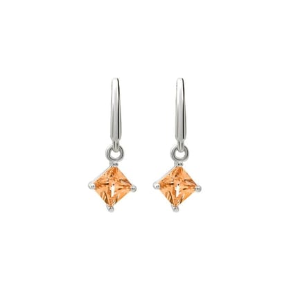 Silver Champagne Luster Earrings