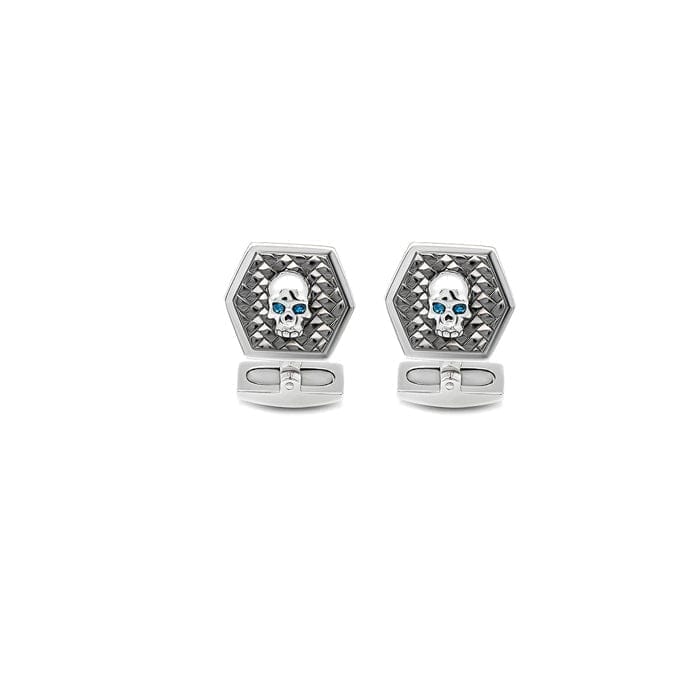 Silver Dangerous Skull Limited Edition Cufflinks - Jewellery Sets | Buy online on ZillyBuy