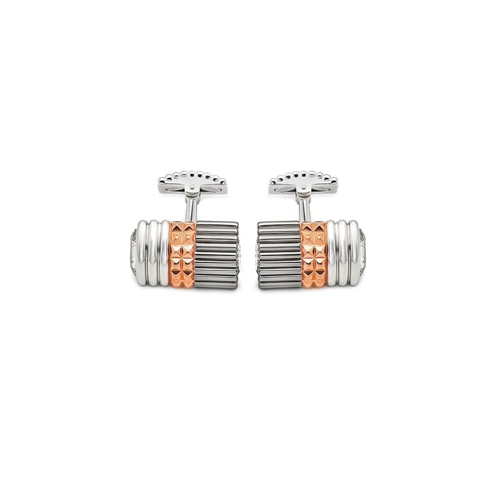 18k Rose Gold Plated Silver Parallel Limited Edition Cufflinks - Jewellery Sets | Buy online on ZillyBuy