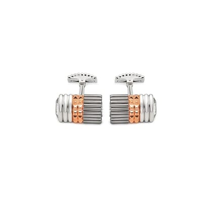 18k Rose Gold Plated Silver Parallel Limited Edition Cufflinks