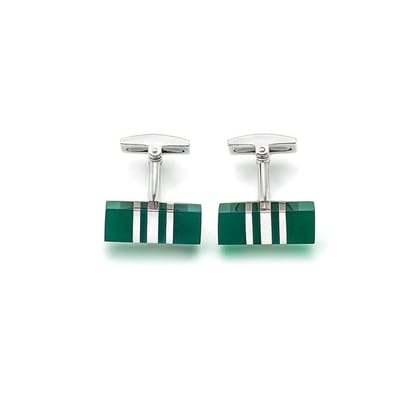 Silver Green Chrome Limited Edition Cufflinks
