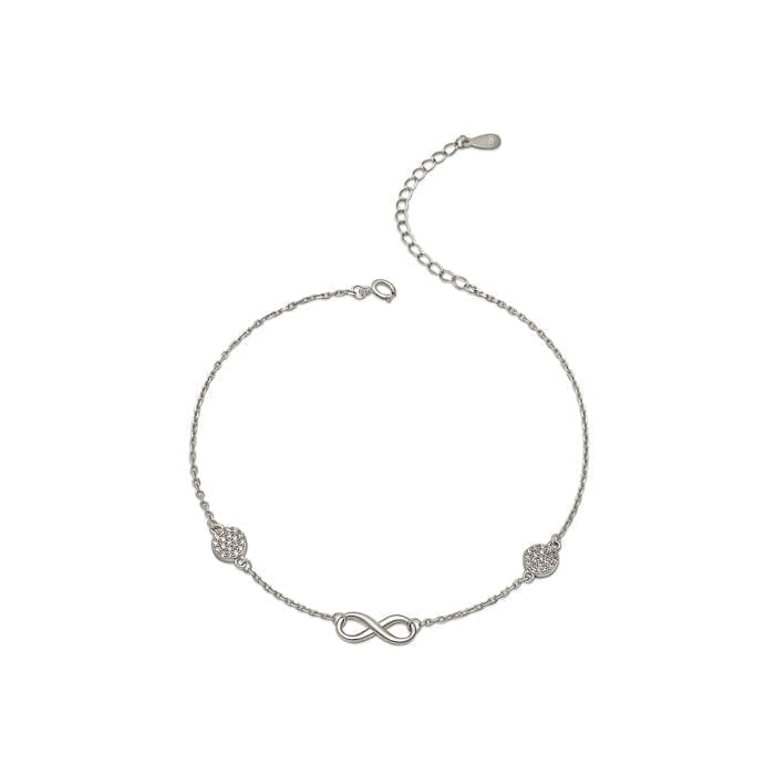 Silver Curved Infinity Anklet - Jewellery Sets | Buy online on ZillyBuy