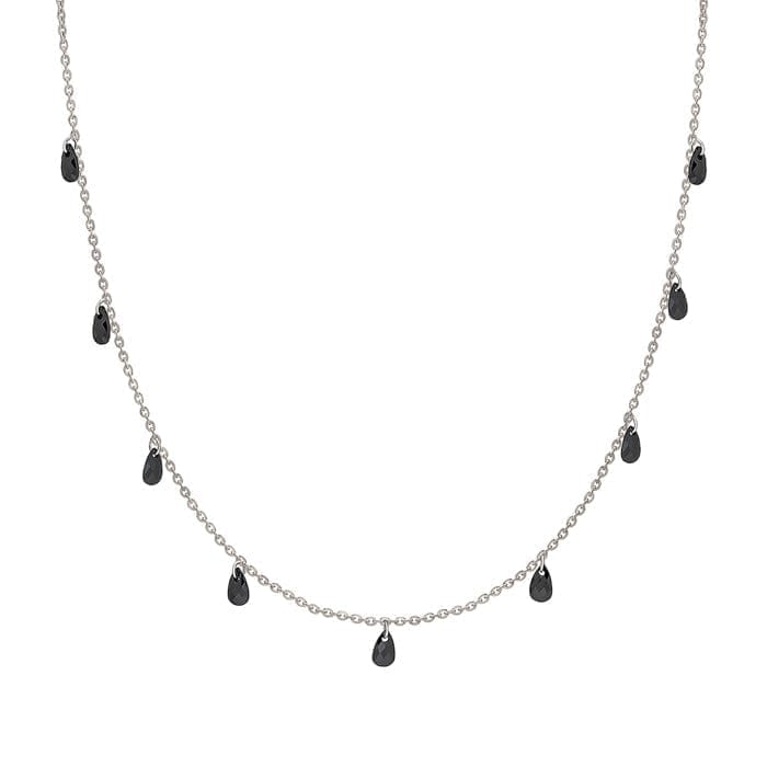 Silver Black Crystalized Necklace - Jewellery Sets | Buy online on ZillyBuy