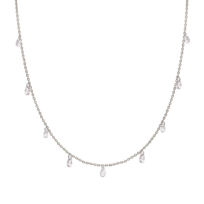 Silver White Crystalized Necklace - Jewellery Sets | Buy online on ZillyBuy