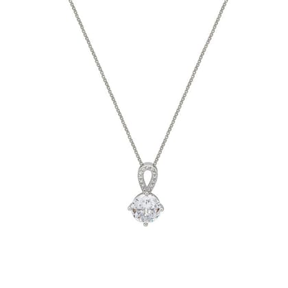 Silver Cascade Pendant with Box Chain