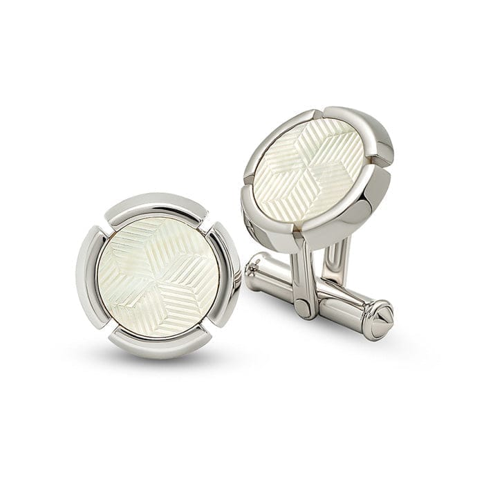 Silver Moonlit Pearl (MOP) Limited Edition Cufflinks - Jewellery Sets | Buy online on ZillyBuy
