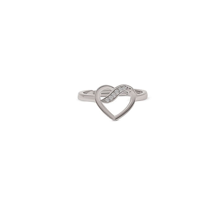 Silver Heart Swirl Ring - Jewellery Sets | Buy online on ZillyBuy