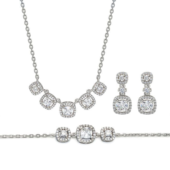 Silver White Royalty Set - Jewellery Sets | Buy online on ZillyBuy