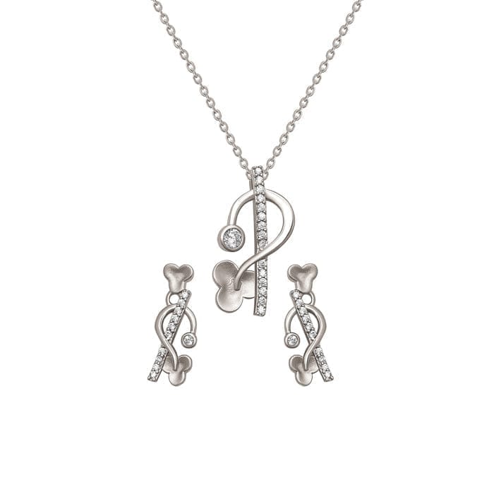 Silver Cluster Pendant Set - Jewellery Sets | Buy online on ZillyBuy