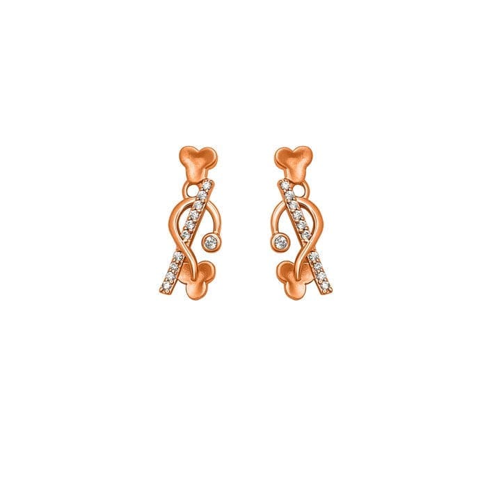 Rose Gold Cluster Earrings - Jewellery Sets | Buy online on ZillyBuy