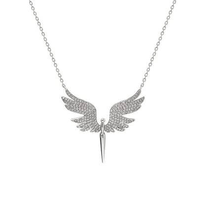 Silver Mystic Angel Necklace