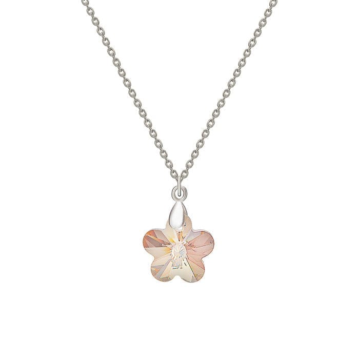 Silver Warm Petal Pendant with Chain