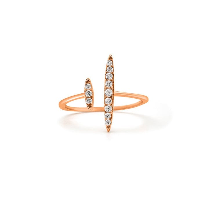 Rose Gold Roman Abstract Ring