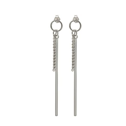 Silver Popstar Earrings