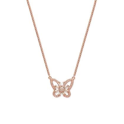 Rose Gold Butterfly Magic Pendant with Chain