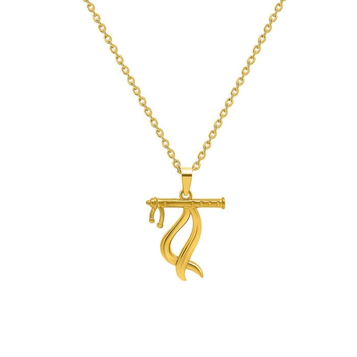 18k Gold Plated Baasuri Pendant with Chain