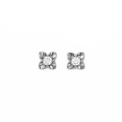 Silver Floral Earrings
