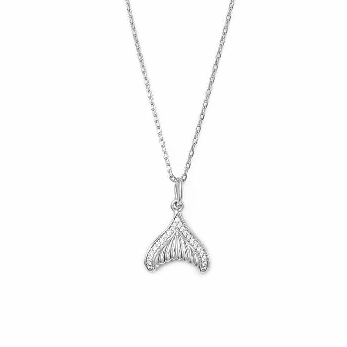 Silver Mermaid's Tail Pendant with Chain