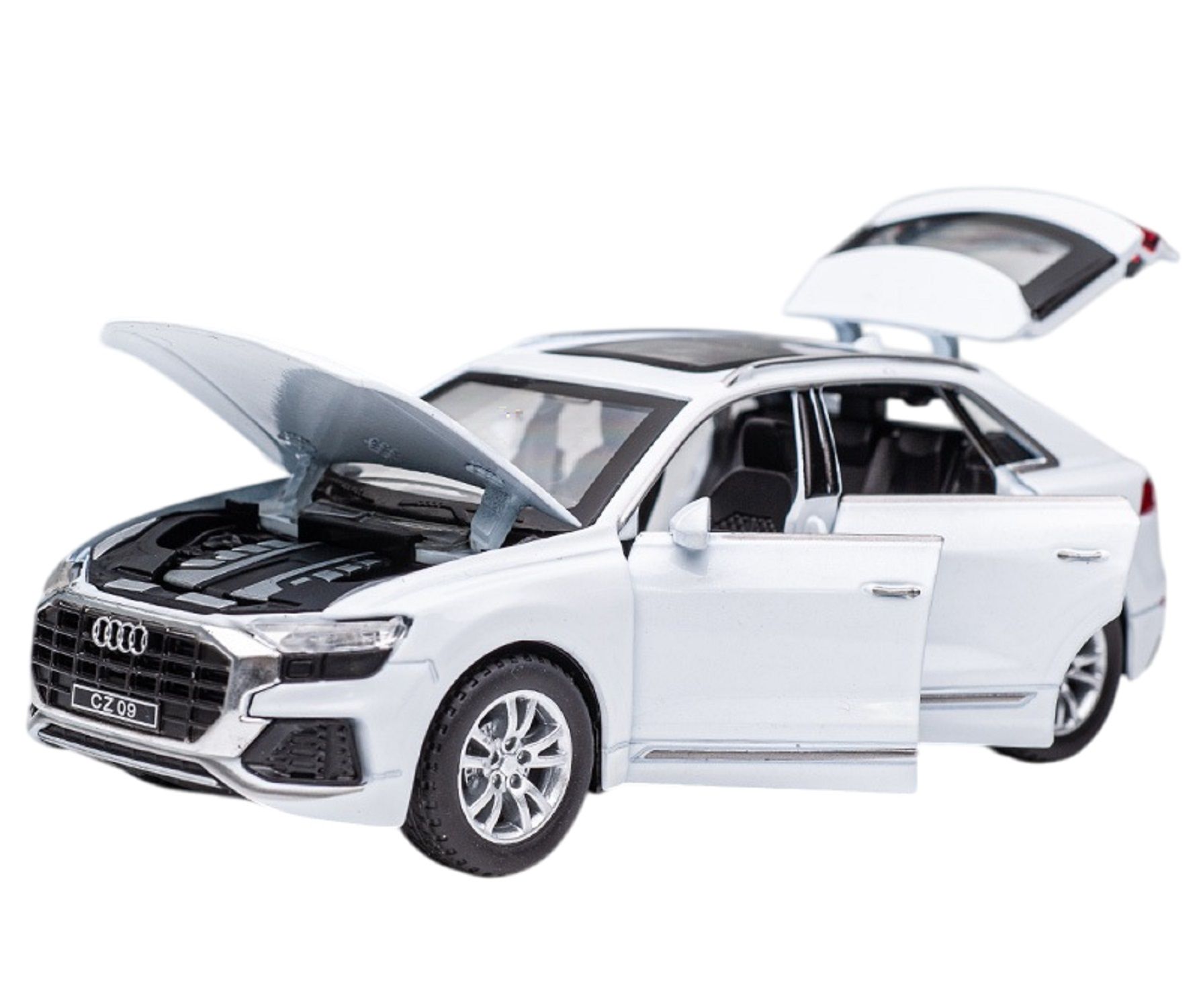 KTRS ENTERPRISE 1:32 Aodi D8 Alloy Metal Pull Back Die-cast Car Model Pull Back car Super Openable Doors Sound and Light Doors & Light Music Boys Toys for Kids