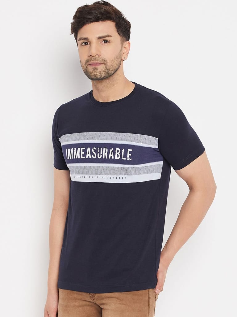 Modern Men Duke Stardust Men's Half Sleeve Cotton T-shirt (MLF7051Navy) 2025 at ShopCircuit | ON