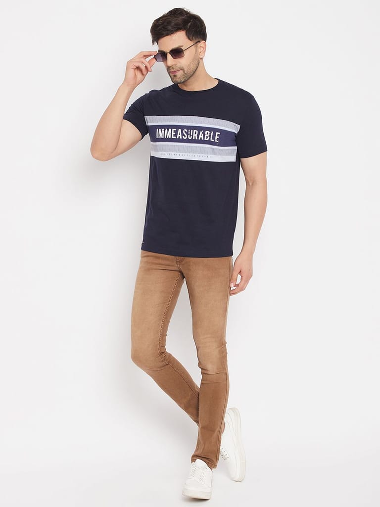 Modern Men Duke Stardust Men's Half Sleeve Cotton T-shirt (MLF7051Navy) 2025 at ShopCircuit | ON