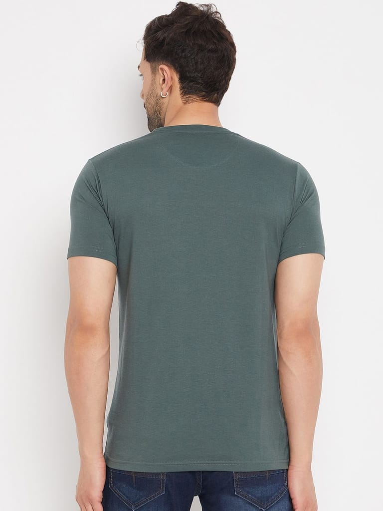 Best Men Duke Stardust Men's Half Sleeve Cotton T-shirt (MLF7051Stone Green) 2025 at ShopCircuit