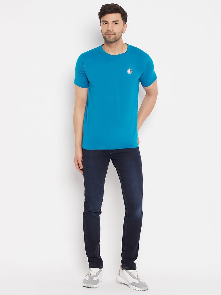 Stylish Men Duke Stardust Men's Half Sleeve Cotton T-shirt (ONLF250L.Navy) 2025 at ShopCircuit |