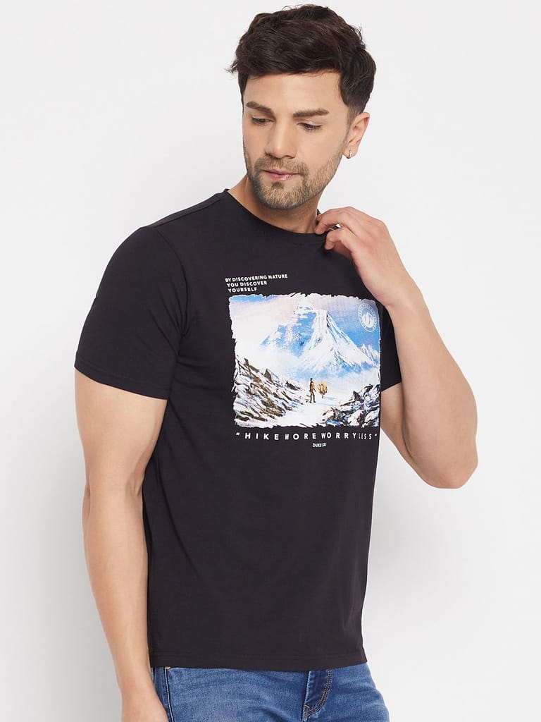 Exclusive Men Duke Stardust Men's Half Sleeve Cotton T-shirt (MLF5746Black) 2025 at ShopCircuit 