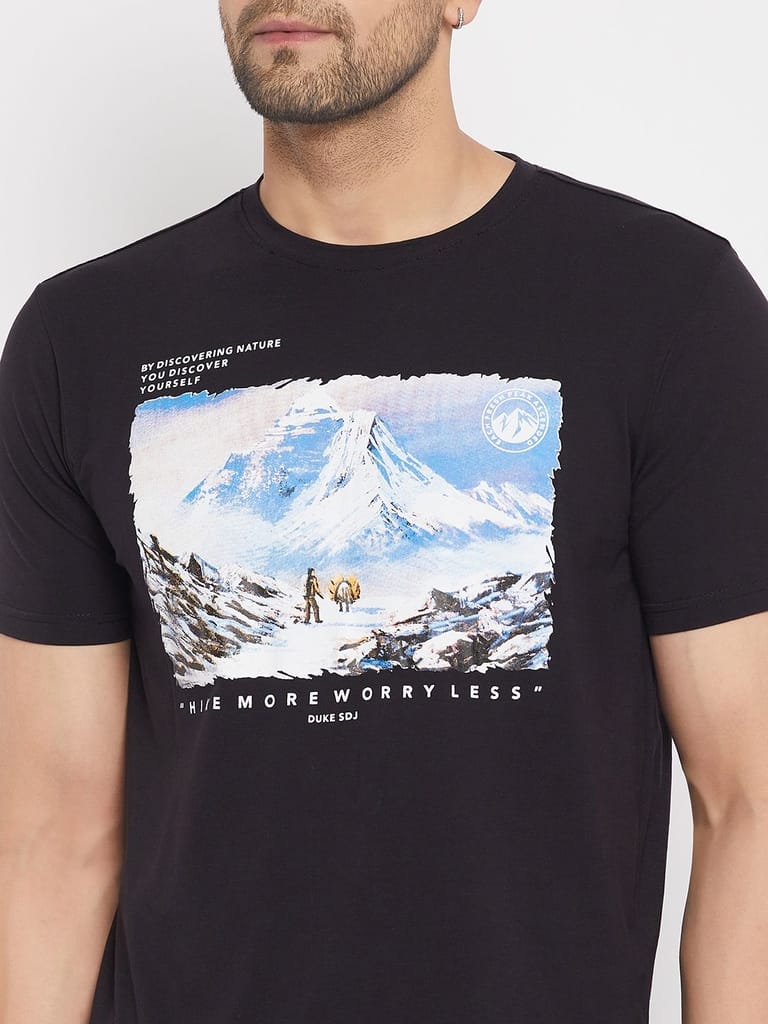 Exclusive Men Duke Stardust Men's Half Sleeve Cotton T-shirt (MLF5746Black) 2025 at ShopCircuit 
