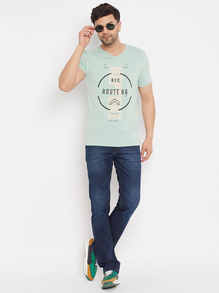 Premium Men Duke Stardust Men's Half Sleeve Cotton T-shirt (MLF1129Sage Green) 2025 at ShopCircu
