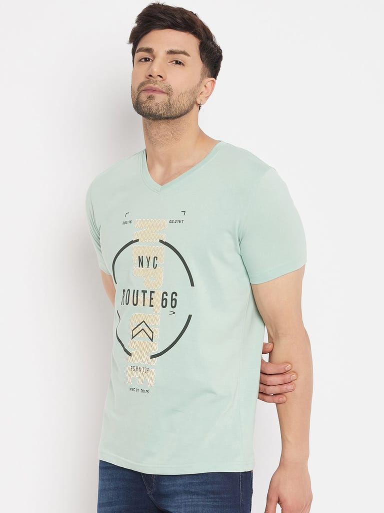 Premium Men Duke Stardust Men's Half Sleeve Cotton T-shirt (MLF1129Sage Green) 2025 at ShopCircu