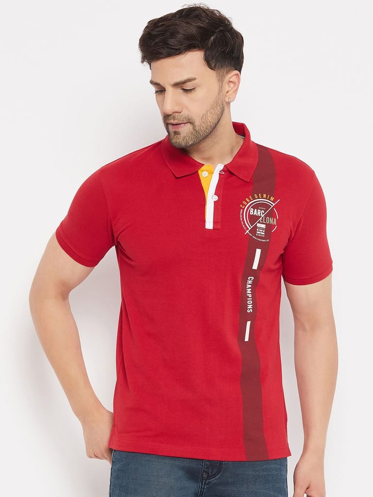 Premium Men Duke Stardust Men's Half Sleeve Cotton T-shirt (MLF1130Red) 2025 at ShopCircuit | ON