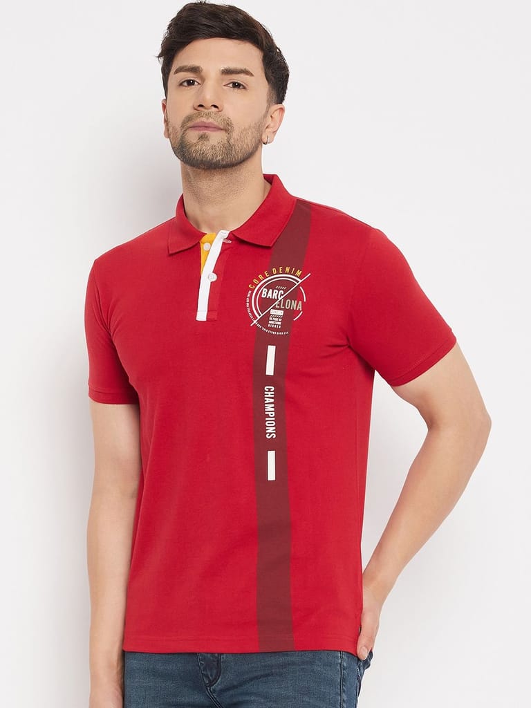Premium Men Duke Stardust Men's Half Sleeve Cotton T-shirt (MLF1130Red) 2025 at ShopCircuit | ON
