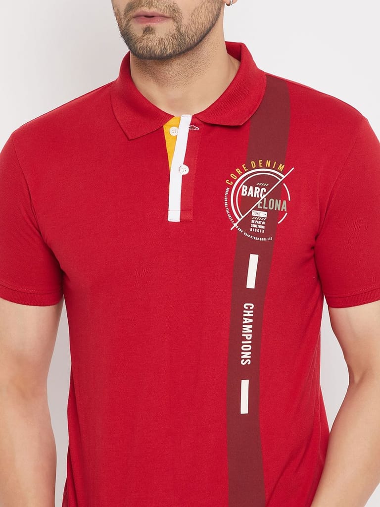 Premium Men Duke Stardust Men's Half Sleeve Cotton T-shirt (MLF1130Red) 2025 at ShopCircuit | ON