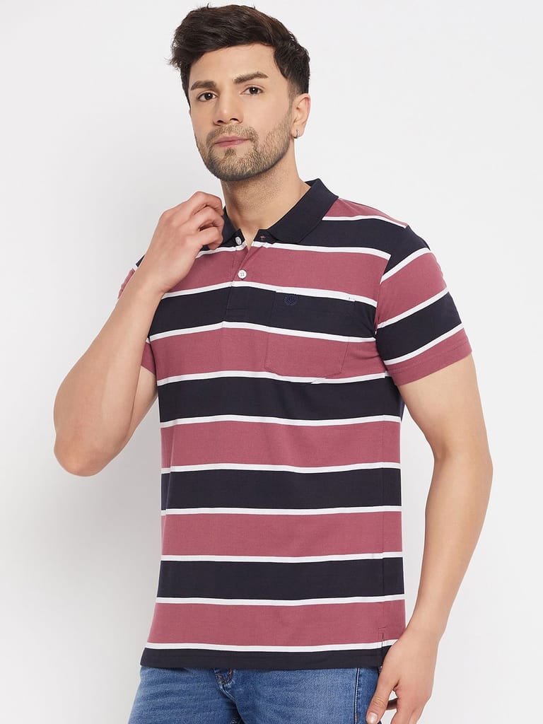 New Men Duke Stardust Men's Half Sleeve Cotton T-shirt (MLF1117Wild Rose) 2025 at ShopCircuit | 