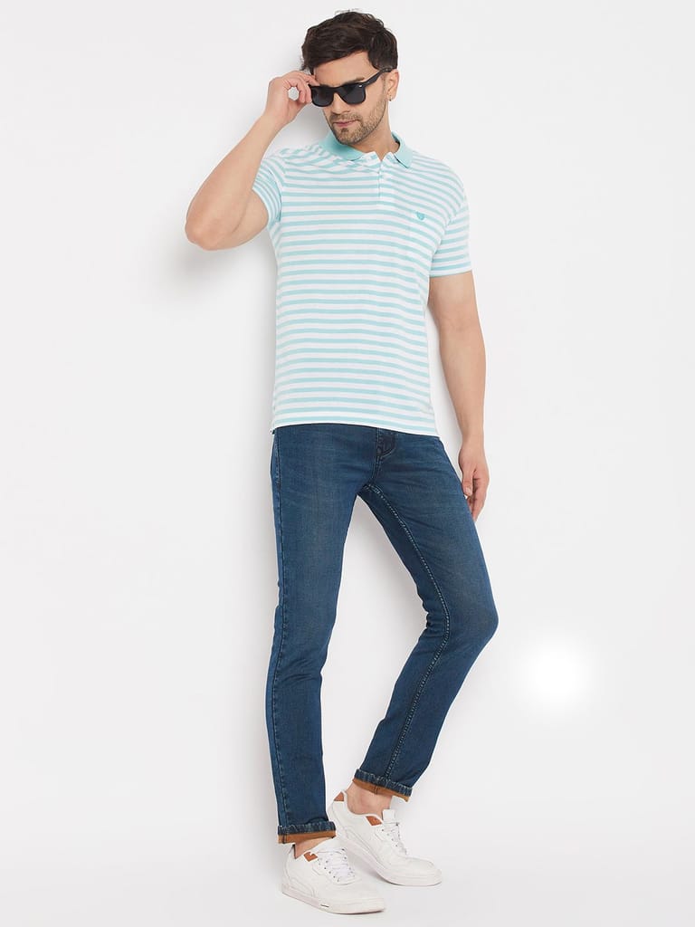 Stylish Men Duke Stardust Men's Half Sleeve Cotton T-shirt (MLF1109Foam Green) 2025 at ShopCircu