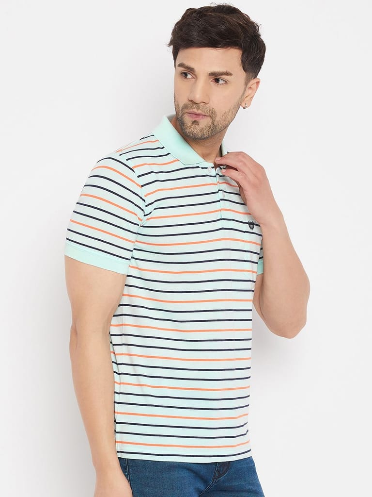 Chic Men Duke Stardust Men's Half Sleeve Cotton T-shirt (MLF1113Sage Green) 2025 at ShopCircuit 