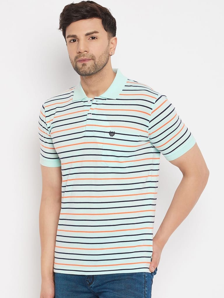 Chic Men Duke Stardust Men's Half Sleeve Cotton T-shirt (MLF1113Sage Green) 2025 at ShopCircuit 