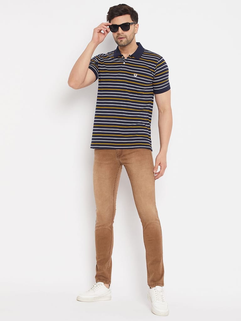 Chic Men Duke Stardust Men's Half Sleeve Cotton T-shirt (MLF1113Denim) 2025 at ShopCircuit | OND