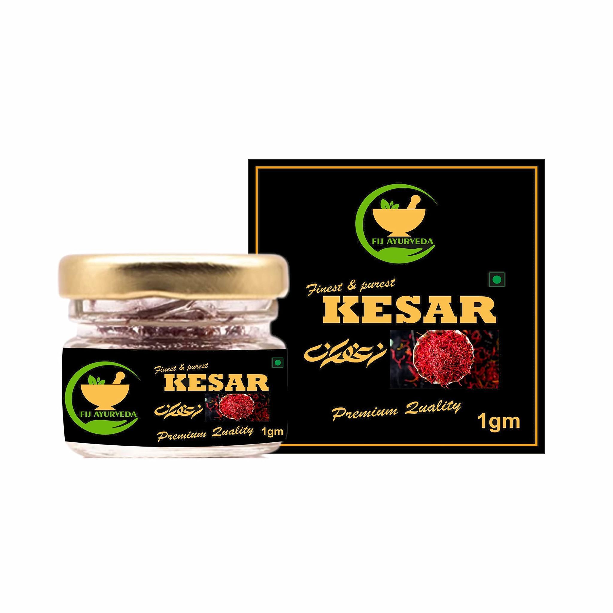 FIJ AYURVEDA Saffron Thread Kesar/ Keshar/ Zafran /Jafran | Premium Saffron | for Pregnant Women (A++ Grade) � 1GM