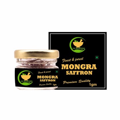 FIJ AYURVEDA Natural & Finest Grade A++ Mongra Saffron Thread Kesar/ Keshar/ Zafran /Jafran for Pregnant Women � 1GM