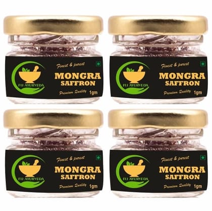FIJ AYURVEDA Natural & Finest Grade A++ Mongra Saffron Thread Kesar/Keshar/Zafran/Jafran for Pregnant Women � 4GM Combo Pack FIJ AYURVEDA Natural & Finest Grade A++ Mongra Saffron Thread Kesar/Keshar/Zafran/Jafran for Pregnant Women � 4GM Combo Pack