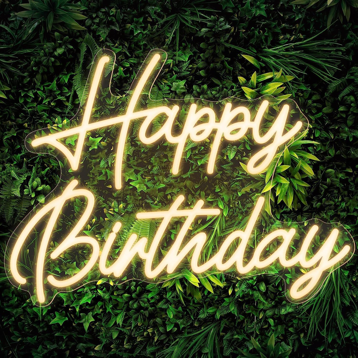 GGDECOR Happy Birthday Neon Sign for Backdrop with Dimmable Switch Birthday Light Up Sign Party Decoration 12 * 18 Inch