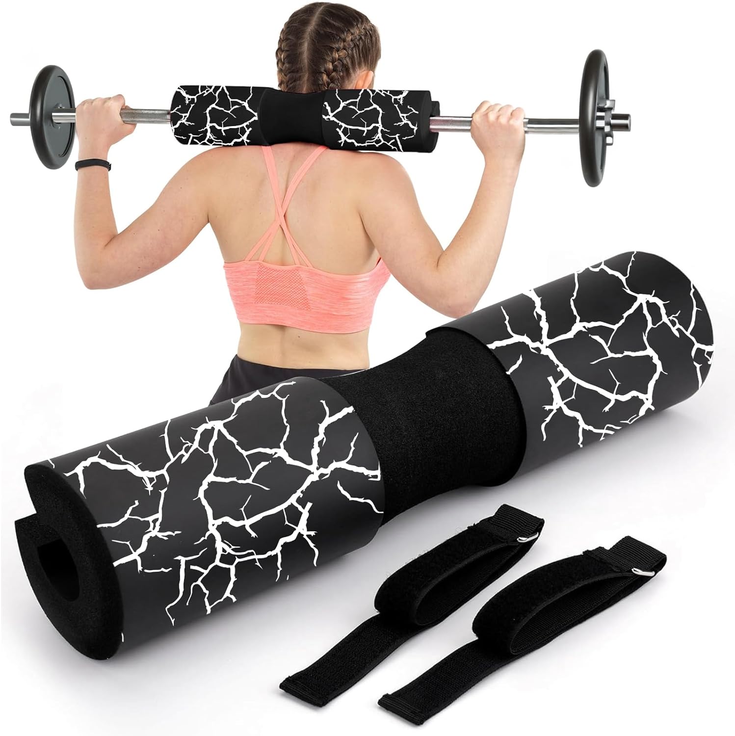 Barbell Pad for Squats, Lunges and Hip Thrusts - Squat Pad Weight Lifting Bar Cushion Pad Protector for Neck and Shoulder