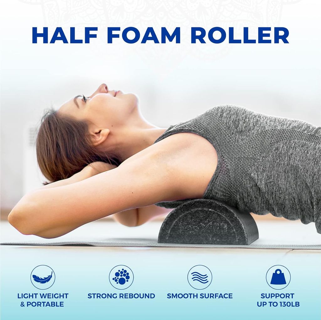 Chic Home - - and - - Decor Fitcozi High Density Half Round Foam Roller 2025 at ShopCircuit | ON