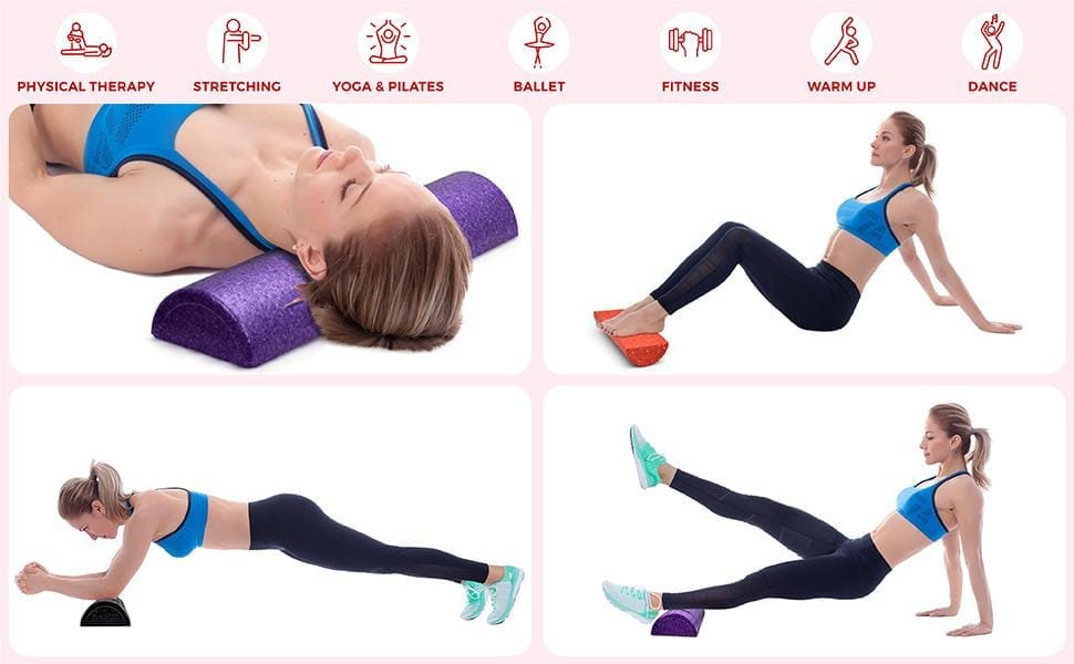 Chic Home - - and - - Decor Fitcozi High Density Half Round Foam Roller 2025 at ShopCircuit | ON