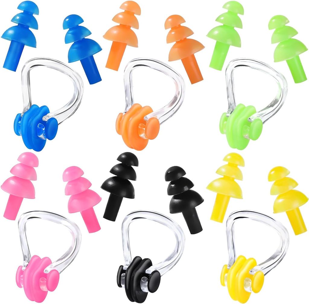 Nose Clips Waterproof Swimming Nose Plugs Earplugs for Adults Kids - Sports and Fitness Equipment | Buy online on ZillyBuy