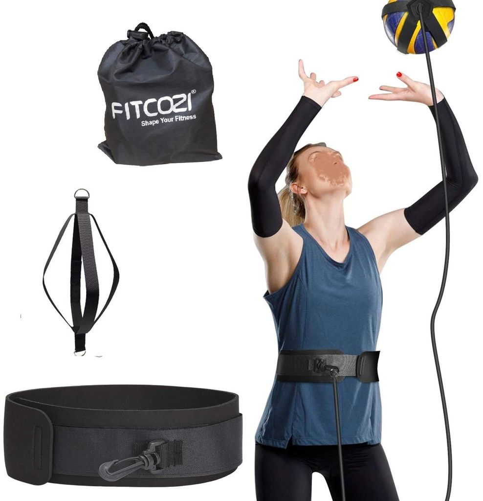 Volleyball Training Equipment Aid,Elastic Solo Volleyball Trainer Kit with Adjustable Waist Belt - Sports and Fitness Equipment | Buy online on ZillyBuy