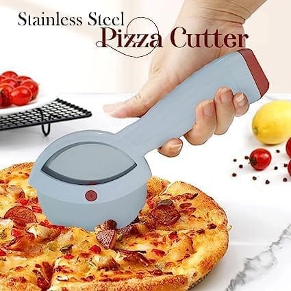 NEWWAY Combo of Stainless Steel Garlic Crusher, Lemon Squeezer with Bottle Opener and Pizza Cutter with Plastic Handle Combo Comfortable Handle Kitchen