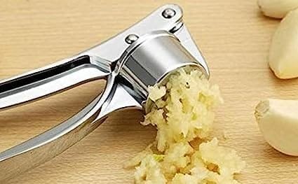 NEWWAY Combo of Stainless Steel Garlic Crusher, Lemon Squeezer with Bottle Opener and Pizza Cutter with Plastic Handle Combo Comfortable Handle Kitchen